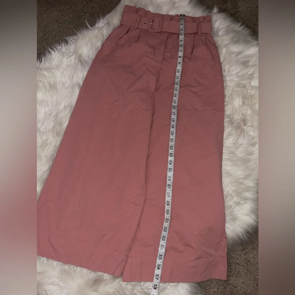 NWOT ZARA HIGH WAIST TROUSERS CULOTTES WITH BELT - Picture 15 of 16